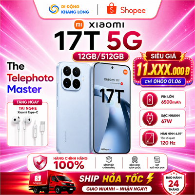 Điện Thoại Xiaomi 17T 5G 12GB/512GB